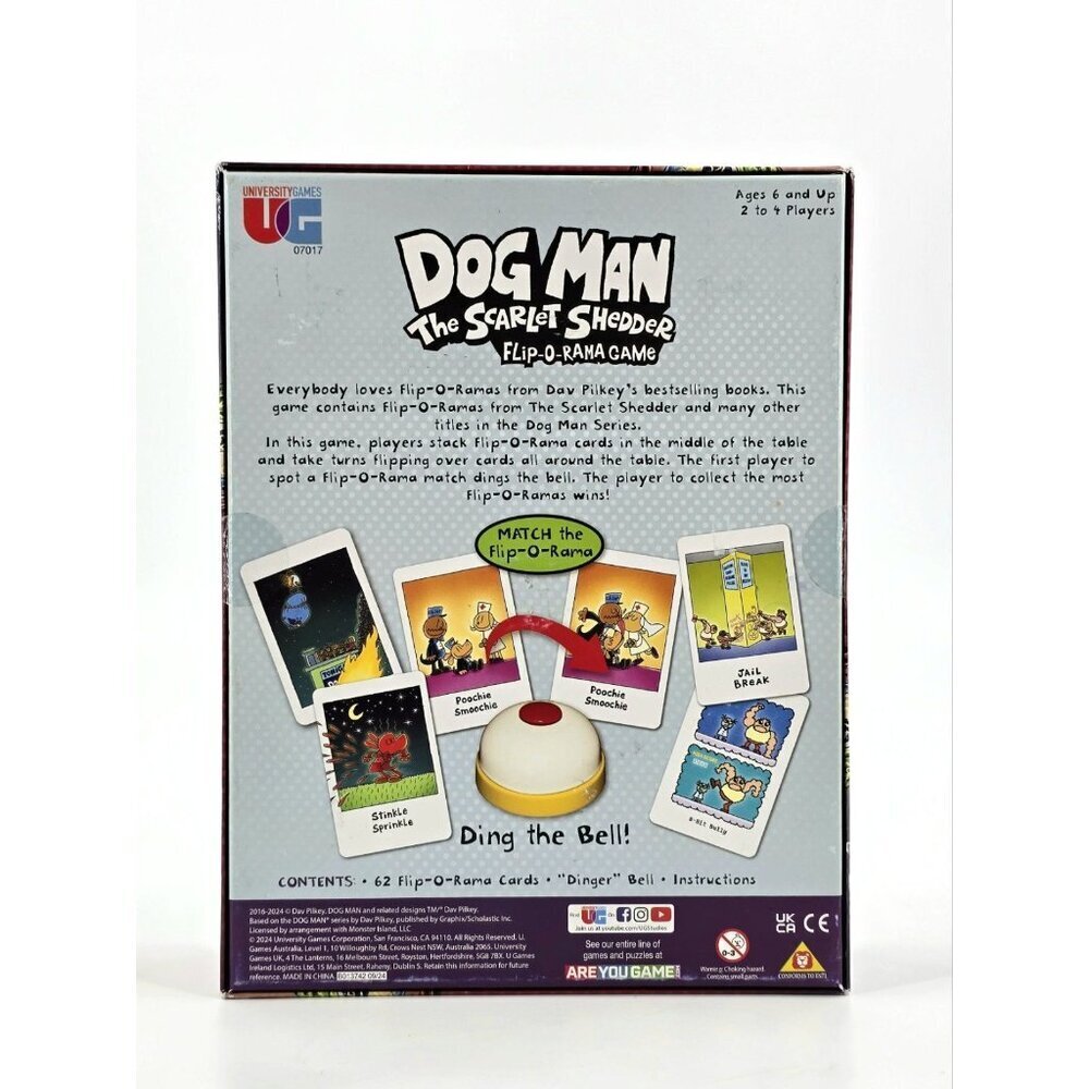 Dog Man The Scarlet Shedder Flip-O-Rama Game University Games - Picture 3 of 8